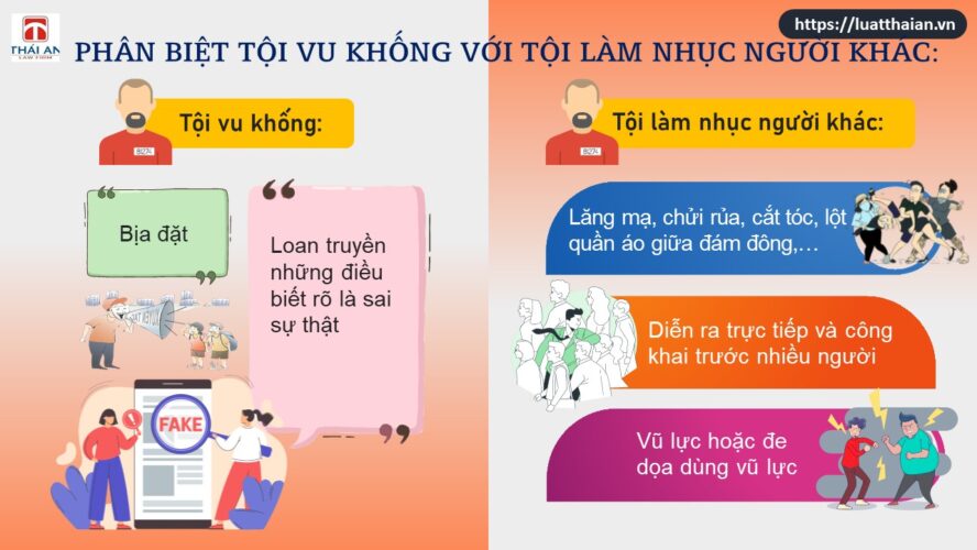 Tội vu khống: tất cả những gì bạn cần biết 6 phân biệt tội vu khống và tội làm nhục người khác