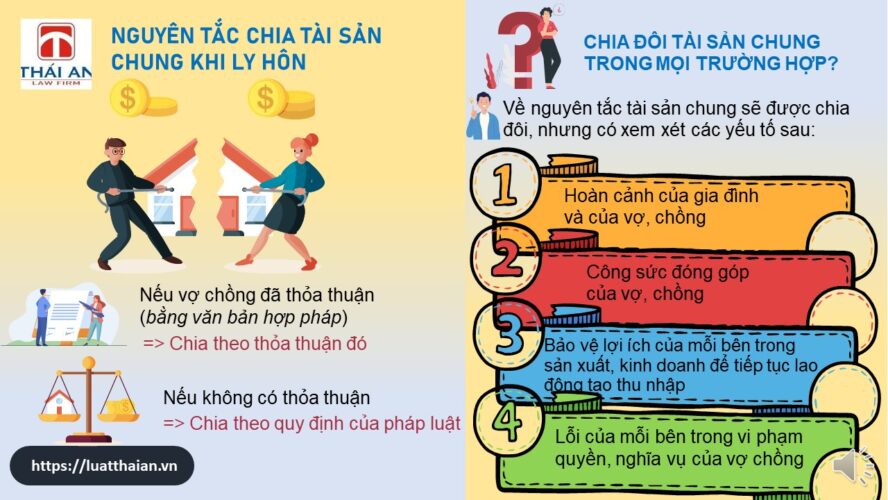 nguyên tắc chia tài sản khi ly hôn