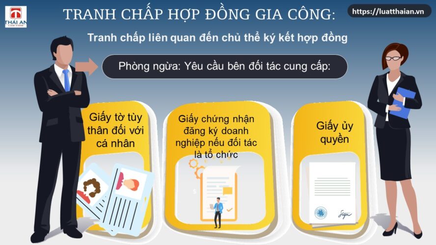 Hợp đồng gia công: Các tranh chấp về chủ thể