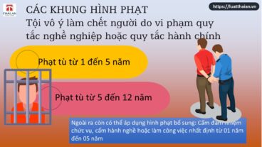 Khung hình phạt tội vô ý làm chết người do vi phạm quy tắc nghề nghiệp hoặc quy tắc hành chính