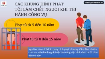 Khung hình phạt tội làm chết người trong khi thi hành công vụ