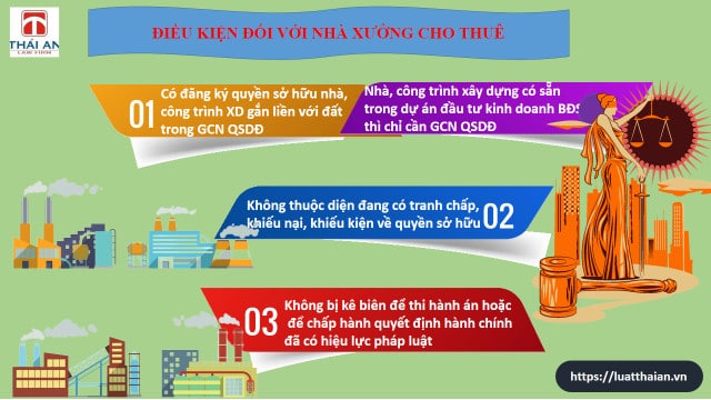 Hợp đồng thuê nhà xưởng: Những điều cần biết! 3 Một số điều kiện đối với nhà xưởng cho thuê theo quy định pháp luật